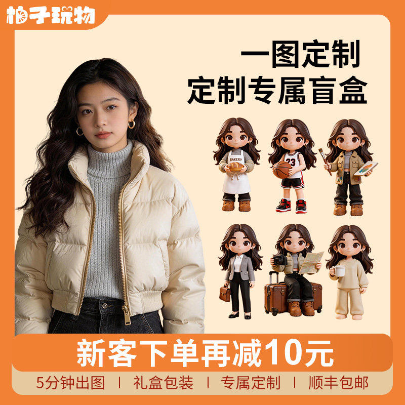柚子玩物丨定制盲盒人偶3D打印图片