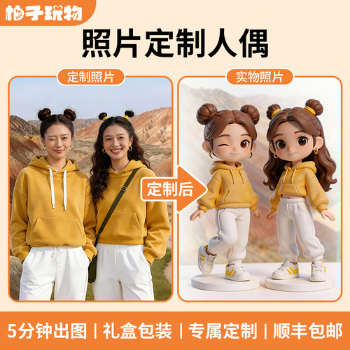 柚子玩物丨生日礼物3D定制人偶礼
