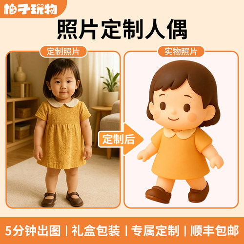 柚子玩物丨3D照片打印Q版人偶