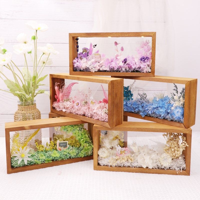 优选干花相框手工DIY永生花材料包创意沙龙手工活动暖场套餐摆台