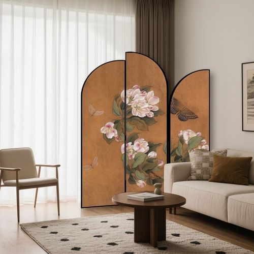 优选法式复古屏风隔断客厅中古沙发卧室背景遮挡入户玄关折叠移动