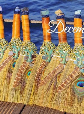 大扫把天然紫水晶芽生命树维京龙孔雀羽毛微景观摆件拍照视频可爱