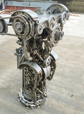 优选复古工业风齿轮铁艺前台接待台迎宾咨客台收银台酒吧餐厅清吧