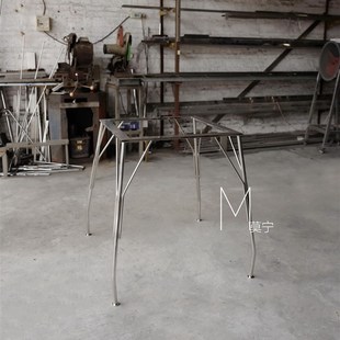 餐桌腿 镜面304不锈钢桌腿 莫宁 MORNINGJAM 优选包豪斯风格