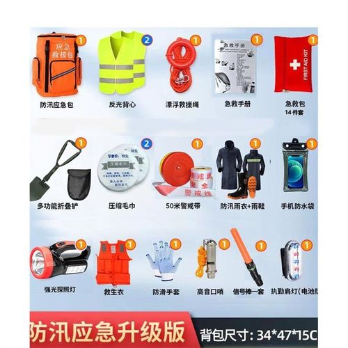 优选防汛应急包套装物资防洪急救抗洪水灾救生逃生防灾包就生装备