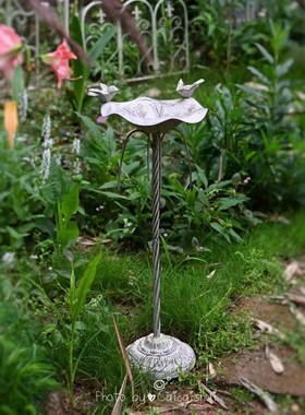 优选小喂鸟器装饰摆件花架烛台复古铁艺高架花园阳台杂货庭院装饰