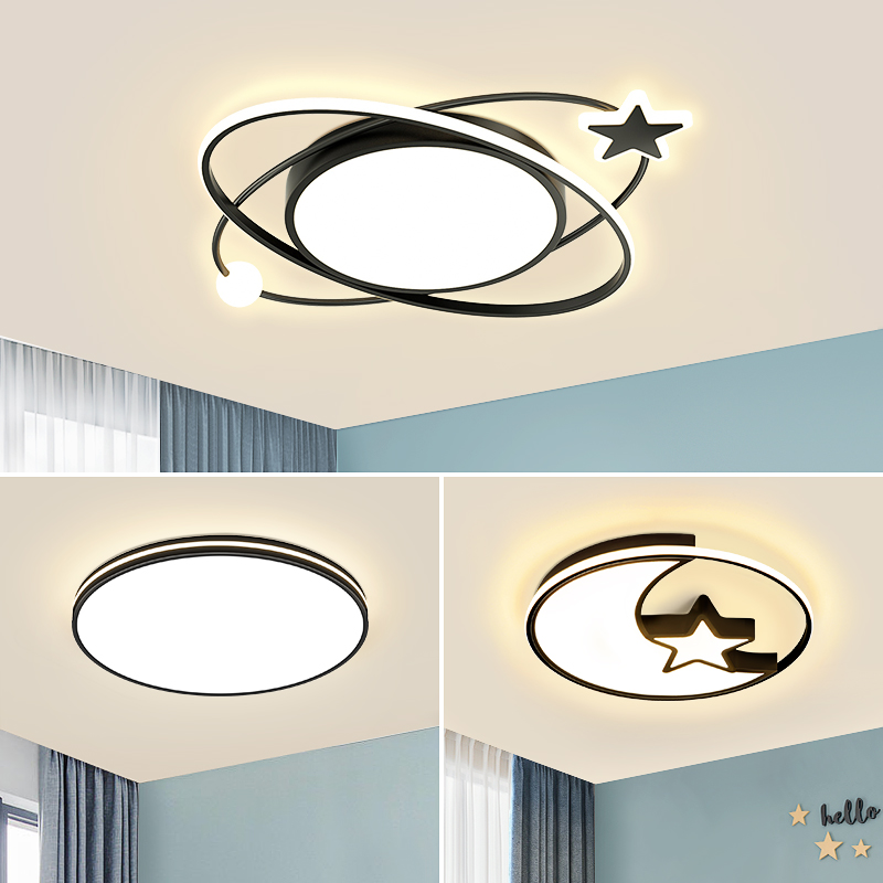 led卧室吸顶灯儿童房间男孩女孩现代简约大气客厅主灯吊灯具大全