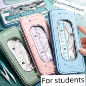 优选指南针尺一套可爱 三角形尺学生文具用品尺三角板小学生一套