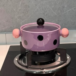 可爱波点泡面锅一人食韩式 泡面碗宿舍学生带盖陶瓷大容量高颜值