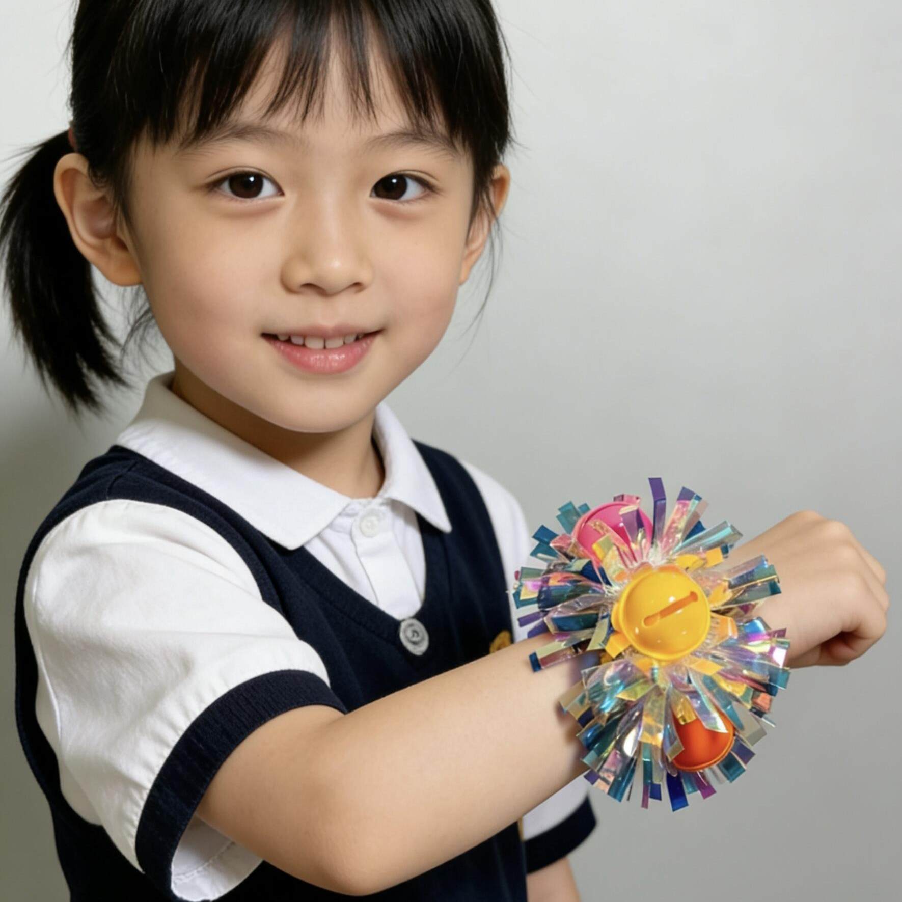 小学运动会氛围道具亮片铃铛手环啦啦队表演加油运动会手持道具