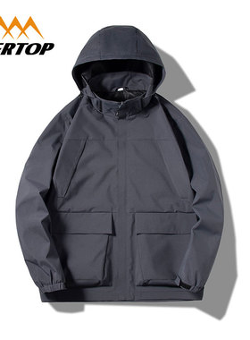 GERTOP山峰2025新款冲锋衣男运动登山服防水防风夹克23686