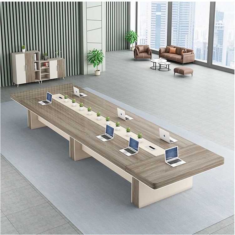 会议桌长条桌简约现代接待桌椅组合大型洽谈会议培训桌办公桌
