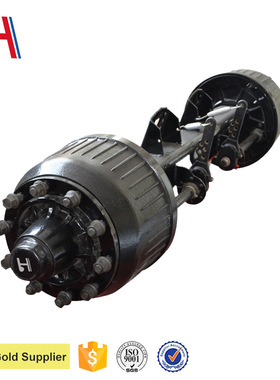 厂家批发直销梁山挂车配件厂12吨14吨BPW德式车轴13吨FUWA车桥