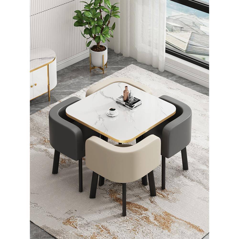 需定制洽谈桌椅组合套装休闲接待圆形会客桌休息区奶茶甜品店餐桌