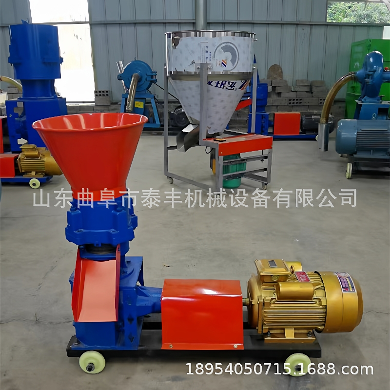 饲料颗粒机玉米秸秆制粒机鸡鸭牛羊兔颗粒机家用小型饲料造粒机