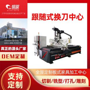 全自动数控开料机木工雕刻车床机械三四工序切槽机大型雕刻机