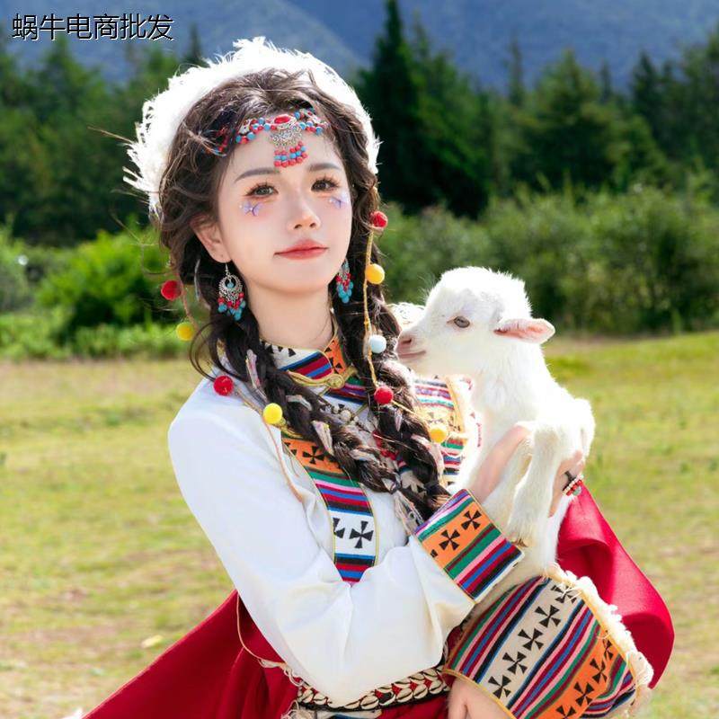 民族风西藏族复古流苏头饰额饰波西米亚锁骨项链旅拍古风藏式发饰