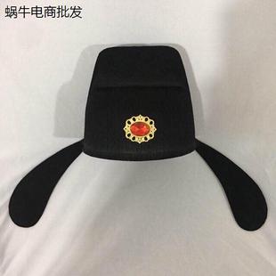 唐装状元帽乌纱帽子展昭帽子古代儿童戏曲帽道具成人古装财神秀才