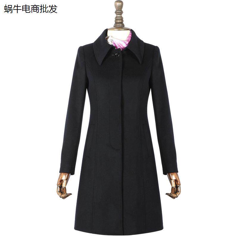 邮储工作服呢子大衣女中