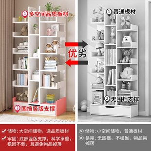 学生储物柜书架家用书房小型展示收纳架子简易客厅多层落地置物架