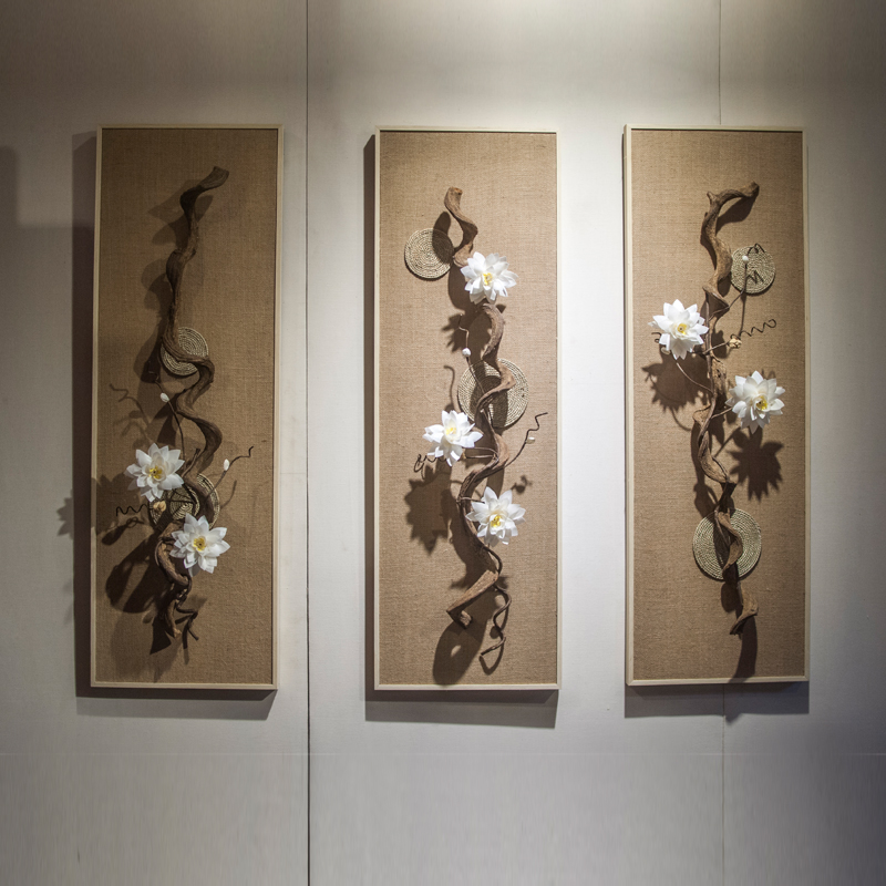 新品墙面装饰东南亚挂件壁饰壁挂客厅挂画立体花艺复古房间背景墙