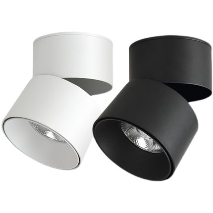 优选现代led射灯明装可折叠免开孔筒灯中性客厅背景墙玄关天花灯