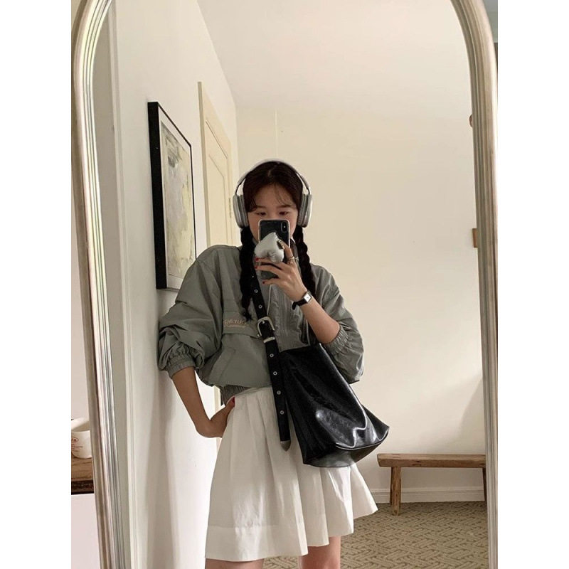 韩版新款休闲大容量潮女包时尚油腊皮单肩托特大包