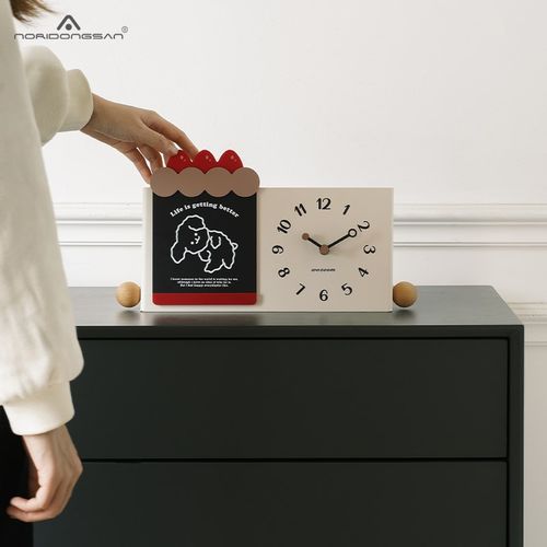 NORI桌面摆件创l意钟表摆放式客厅家用装饰时钟现代简约个性座钟