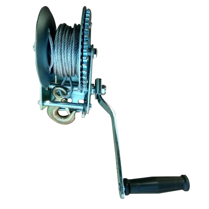 手摇绞盘钢丝绳家k用手动小吊机卷扬机绞车刹车自锁式拉紧器提升