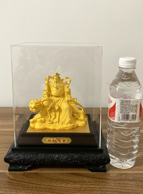 绒沙金摆件 武财神赵公明招财进宝办公室桌面礼R品摆设 沙金工艺
