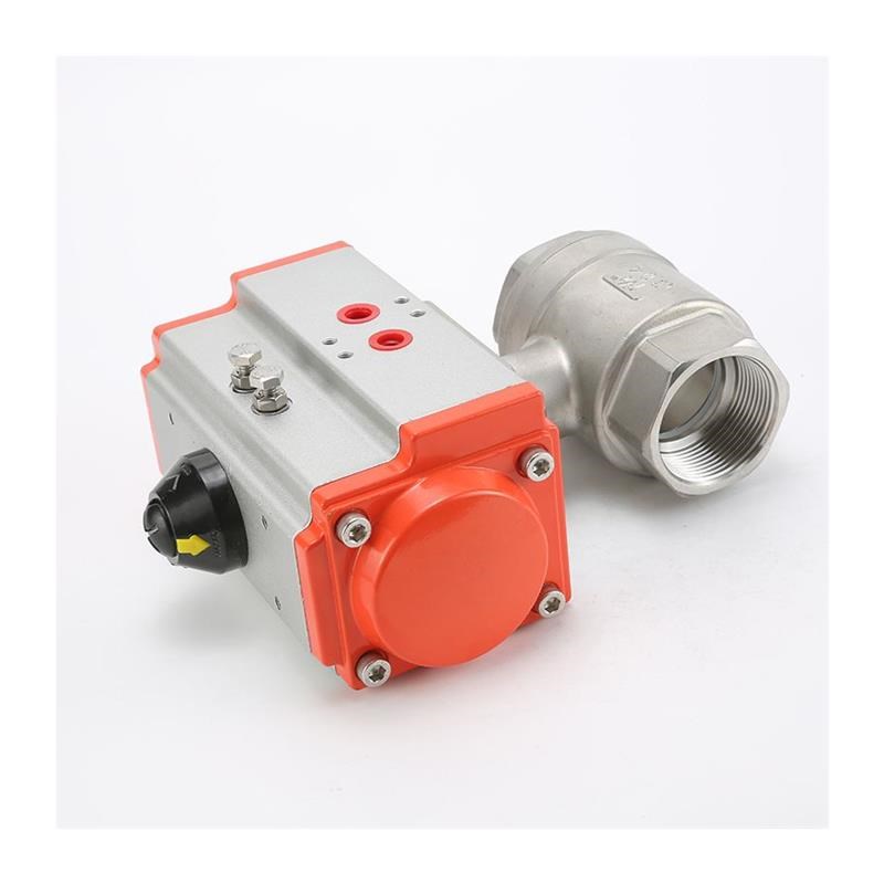 不锈钢两片式高平台球阀Q611F-16P气动内O螺纹丝扣球阀软密封蝶阀