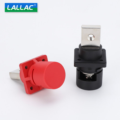 方形全铜400A大电流接线柱锂电池穿墙式内螺O纹储能连接器接线端