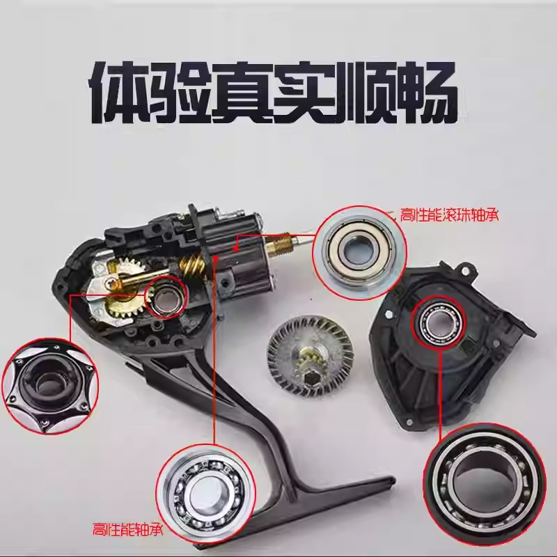 无间隙纺车轮全j金属摇臂远投渔轮路亚轮斜口滑轮海竿轮子垂钓鱼