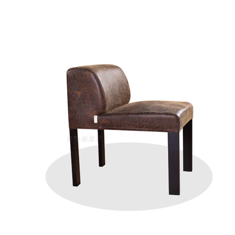 实木阿肥餐椅火烧石餐椅靠椅皮椅软包椅酒L店咖啡椅办公卡座椅书