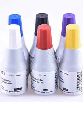 卓达191快干印油红n色不灭印速干蓝色黑色补充液铜版纸用水擦不掉