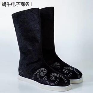 古装 结婚中国风官靴戏曲侠客靴子演出 汉服靴子成人黑色男女古风鞋