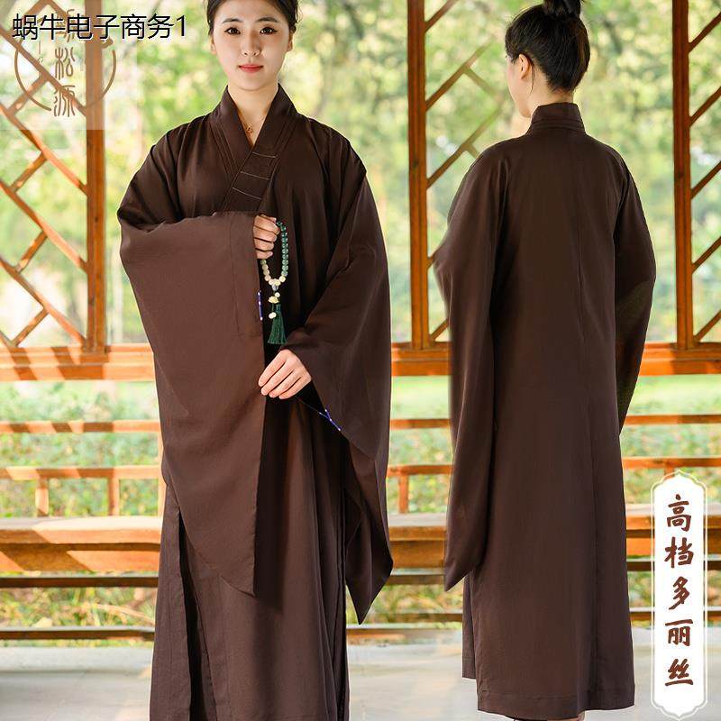 劲松源海青居士服女禅修服海清僧衣男棉麻缦衣春秋夏季多丽丝僧服