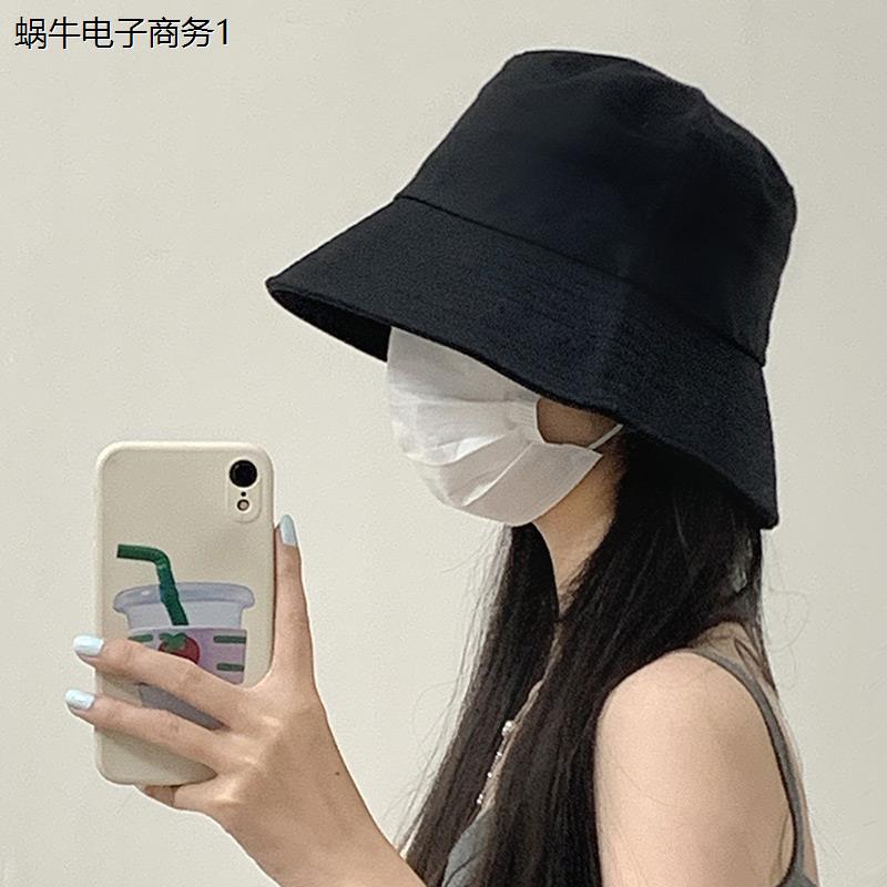 黑色渔夫帽子女2024新款