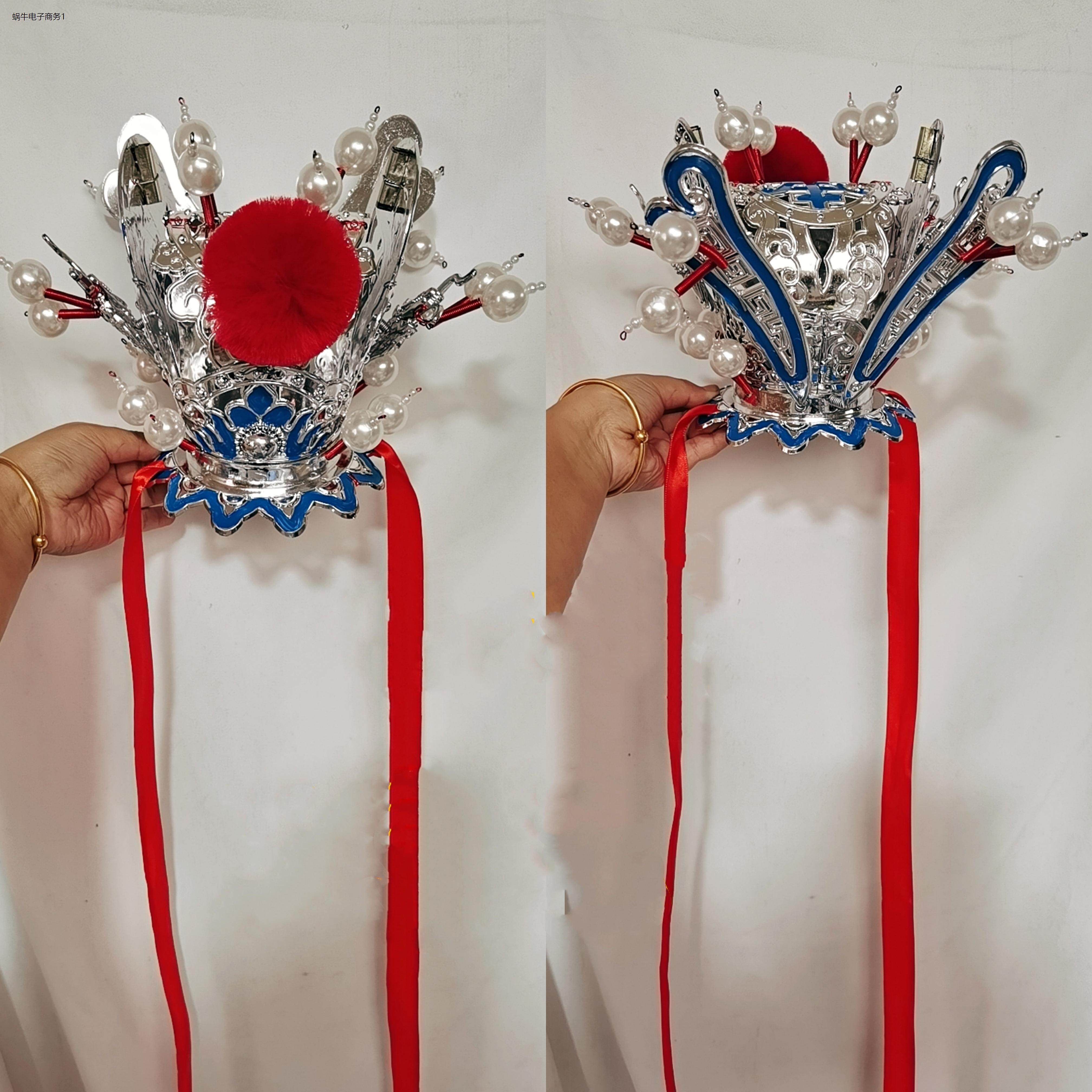 戏曲头饰紫太子顶贾宝玉帽子孙悟空头饰戏剧舞台演出用品色