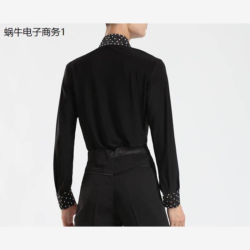 拉丁舞上衣男成人长袖新