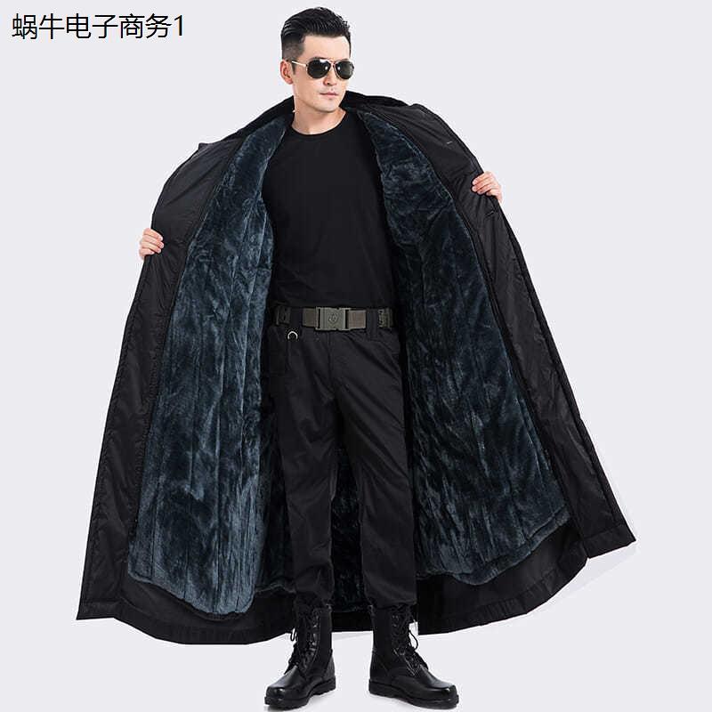 冬季超长冷库军棉大衣男棉服加长加大防风防水加绒加厚长款可拆洗