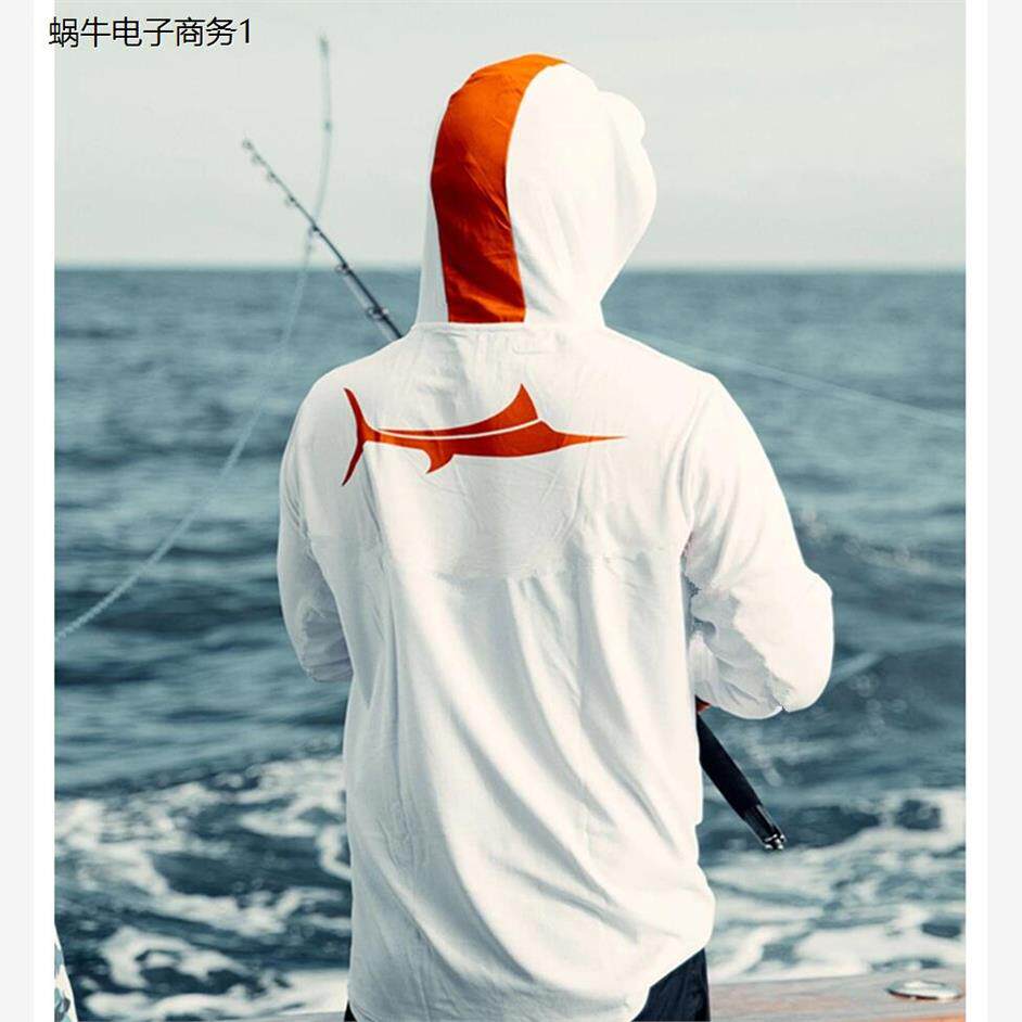 新款垂钓鱼服男士连帽长