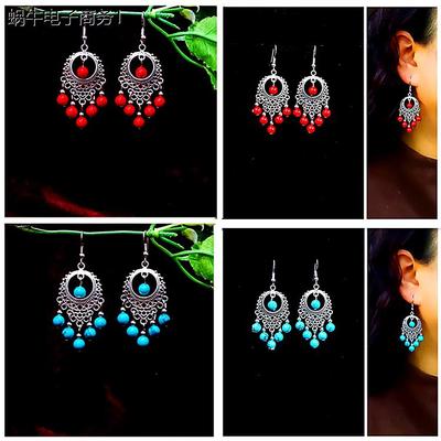 民族风耳饰女纯银藏格耳