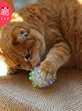 响纸球A1pn088-彩色响纸球猫咪解闷玩具小猫宠物用品逗猫彩纸团
