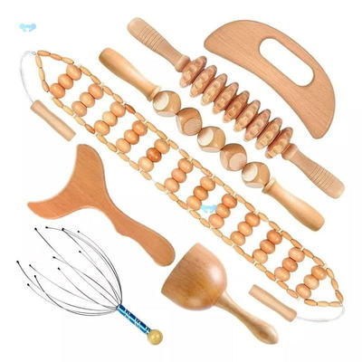 7 In 1 Wood Massage Tools Massager Wooden Massager for Body