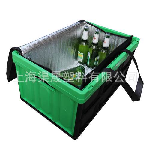 厂家直销600收-0家居折TJD叠箱 食品级PP周转 蓝黑黄色5纳折叠箱