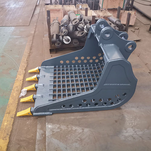 聚仁网格斗矿山斗栅格斗岩石型网格斗挖机网格筛斗设备