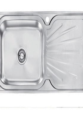 PS-309C 不锈钢洗涤盆家用洗菜池单盆带沥水板洗手盆清洗1000*500