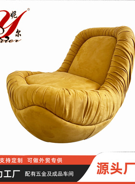 北欧简约单人轻奢意式极简设计师款阳台小户型休闲小沙发SY-KF481