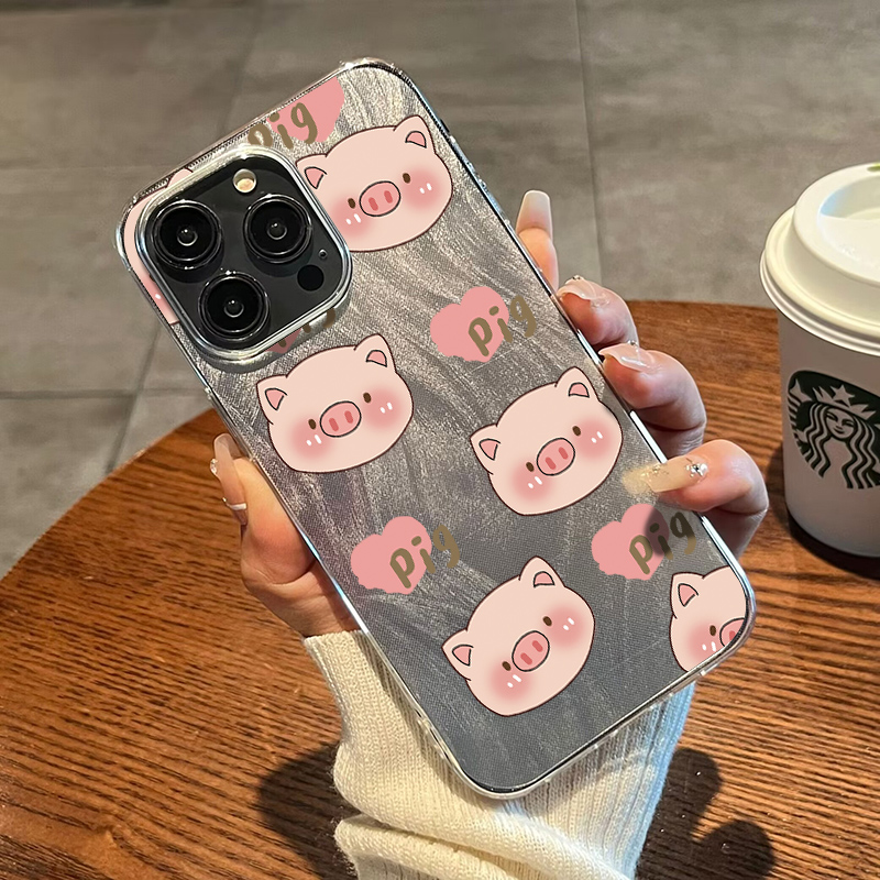 可爱iPhone16E卡通VIVOs20荣耀GT创意IQOONEO10真我NEO7苹果15Plus适用14ProMax小猪NOVA13手机壳12硬K80羽纱
